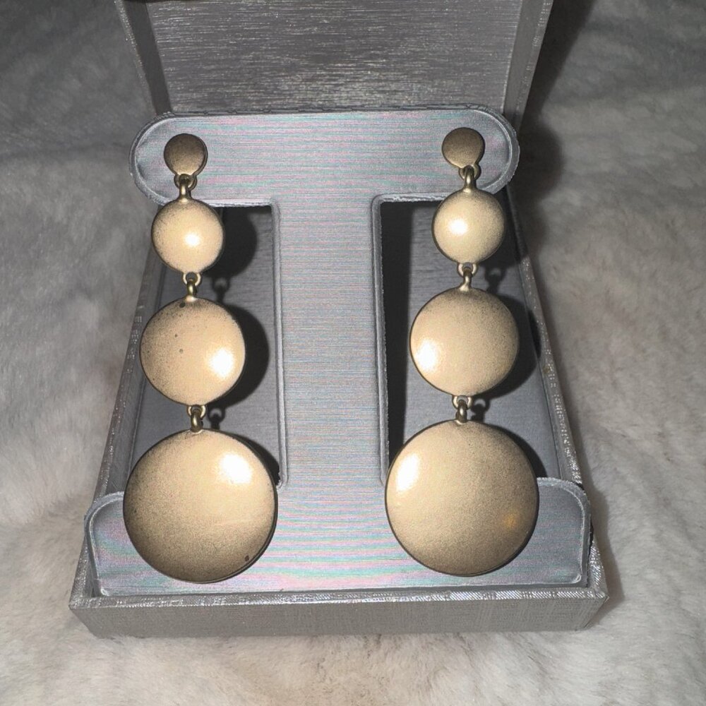 Gold 3-Disc Statement Earrings